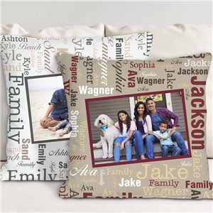 Personalized Memories Word-Art Throw Pillow by Gifts For You Now