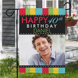 Personalized Photo Birthday Garden Flag by Gifts For You Now