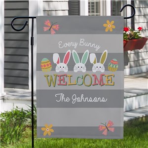 Personalized Every Bunny Welcome Garden Flag by Gifts For You Now