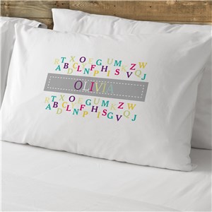 Personalized Alphabet Cotton Pillowcase by Gifts For You Now