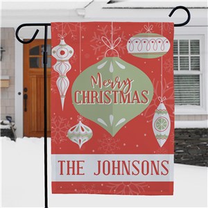 Personalized Vintage Christmas Ornament Christmas Garden Flag by Gifts For You Now