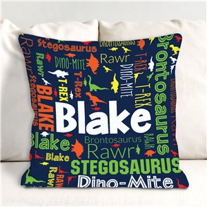 Word Art Personalized Dinosaur Throw Pillow by Gifts For You Now