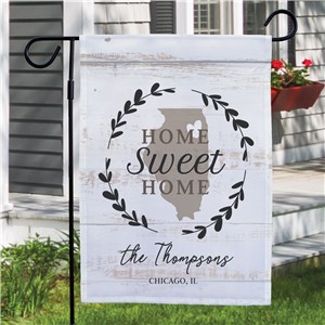 Personalized Home Sweet Home Garden Flag by Gifts For You Now