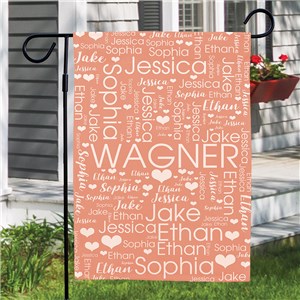 Personalized Word Art Garden Flag by Gifts For You Now