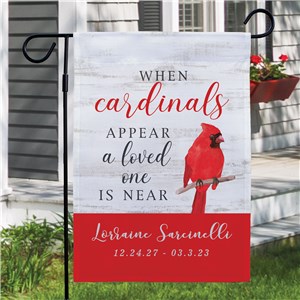Personalized Memorial Cardinal Garden Flag by Gifts For You Now