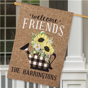 Personalized Welcome Friends House Flag by Gifts For You Now