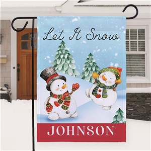 Personalized Let it Snow Garden Flag by Gifts For You Now
