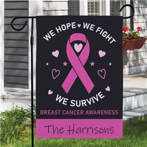 Personalized We Hope We Fight We Survive Garden Flag by Gifts For You Now