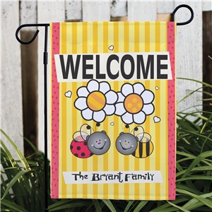 Image of Welcome Bee Garden Flag