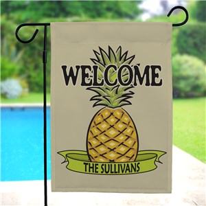 Personalized Pineapple Welcome Garden Flag by Gifts For You Now