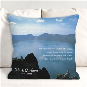 Personalized Memorial Throw Pillow Sympathy Gift by Gifts For You Now