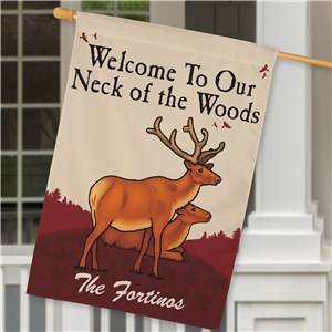 Image of Personalized Neck of the Woods House Flag