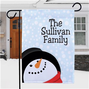 Personalized Snowman Garden Flag by Gifts For You Now