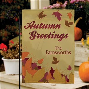 Image of Personalized Autumn Garden Flag