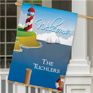 Image of Personalized Lighthouse House Flag