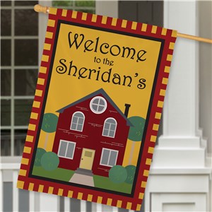 Image of Personalized Welcome to Our Home House Flag