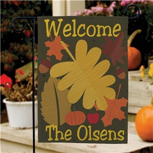 Welcome Fall Personalized Garden Flag by Gifts For You Now