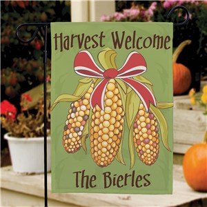 Image of Personalized Fall Harvest Garden Flag
