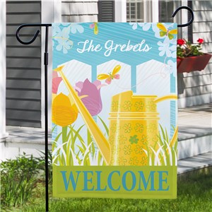 Personalized Watering Can Garden Flag by Gifts For You Now