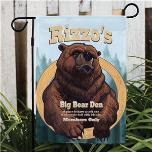 Image of Personalized Big Bear Den Garden Flag