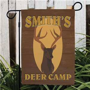 Deer Camp Personalized Garden Flag by Gifts For You Now