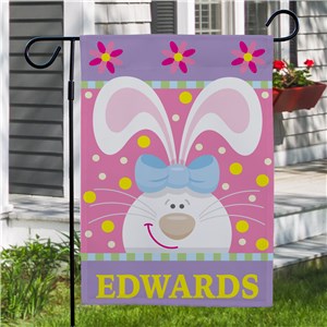 Easter Bunny Personalized Garden Flag by Gifts For You Now