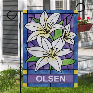 Personalized Lilies Garden Flag by Gifts For You Now