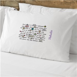 Personalized Our Father Prayer Cotton Pillowcase by Gifts For You Now