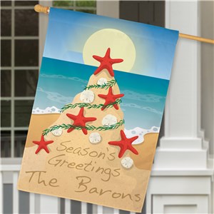 Image of Personalized Tropical Christmas Flag