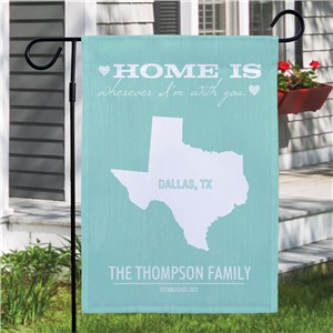 Image of Personalized Home State Garden Flag