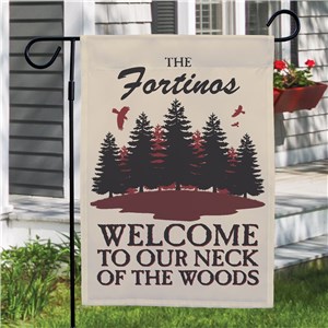 Personalized Neck Of The Woods Flag by Gifts For You Now