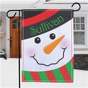 Personalized Snowman Welcome Garden Flag by Gifts For You Now