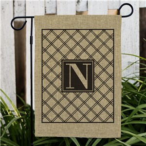 Personalized Monogram Burlap Garden Flag by Gifts For You Now