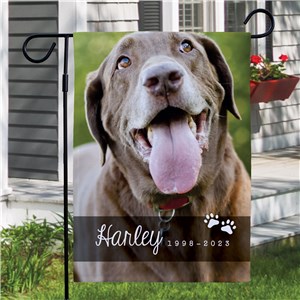 Personalized Pet Photo Memorial Garden Flag by Gifts For You Now