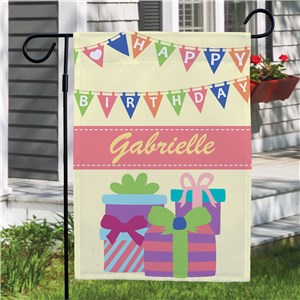 Personalized Birthday Girl Garden Flag by Gifts For You Now