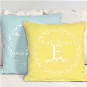 Image of Personalized Baby Throw Pillow