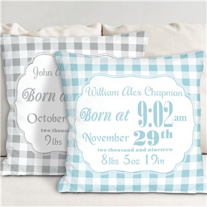 Image of Birth Announcement Throw Pillow