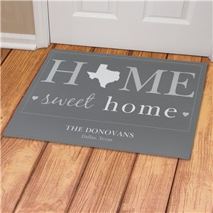 Personalized Home Sweet Home Doormat - Brown - 24X36 Doormat by Gifts For You Now
