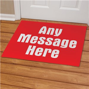 You Name It Personalized Doormat - Red - 30x45 Doormat by Gifts For You Now