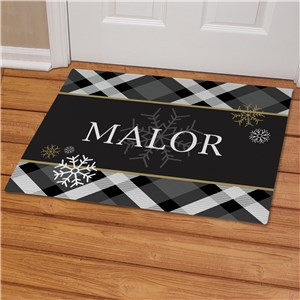 Dashing Through The Snow Personalized Doormat - Black - 30x45 Doormat by Gifts For You Now