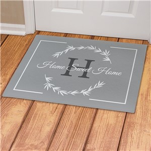 Personalized Home Sweet Home Initial Doormat - Light Blue - 24X36 Doormat by Gifts For You Now