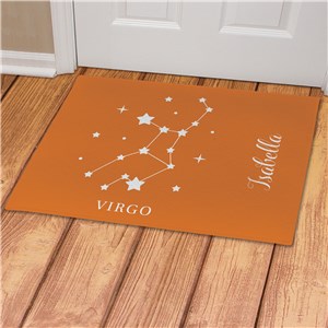 Personalized Zodiac Star Signs Doormat - Teal - 18x24 Doormat by Gifts For You Now
