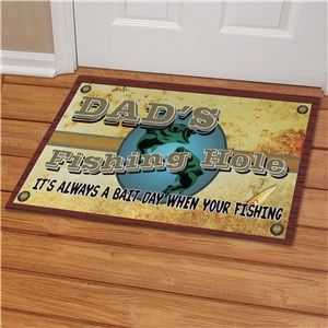 Image of Fishing Hole Personalized Doormat