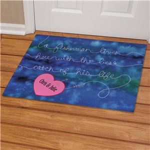Image of Personalized Best Catch Fisherman Doormat