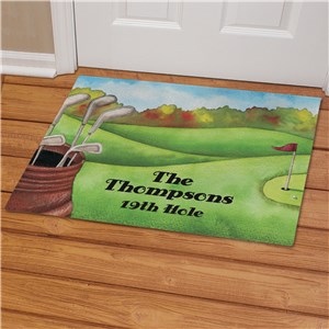 Personalized Golf Welcome Doormat by Gifts For You Now