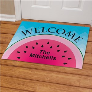 Image of Personalized Watermelon Welcome Doormat