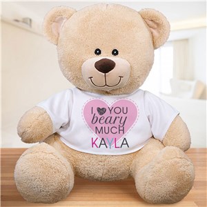 Personalized I Love You Beary Much Teddy Bear by Gifts For You Now