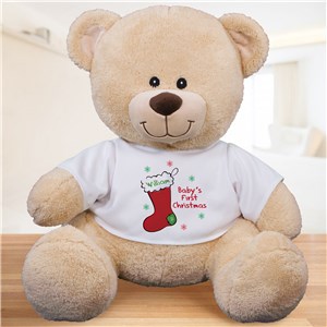 Personalized Baby's First Christmas 12" Teddy Bear by Gifts For You Now