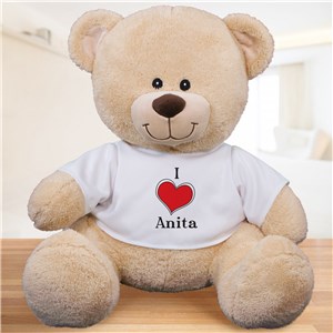 Personalized I Love Teddy Bear by Gifts For You Now