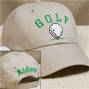 Personalized Embroidered Golf Ball Hat by Gifts For You Now
